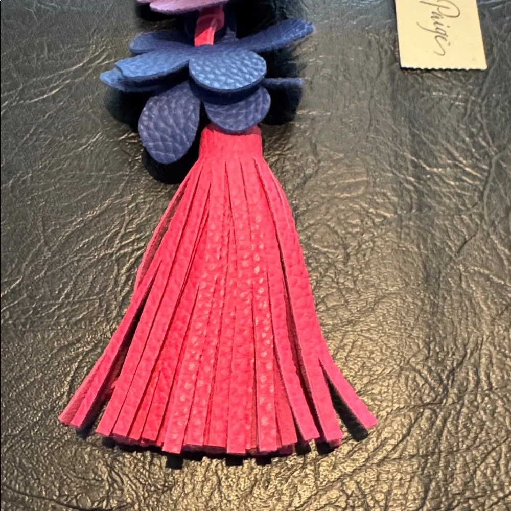 Charlie Paige Floral Tassel Keychain - Pink, Blue, Purple, Teal NEW